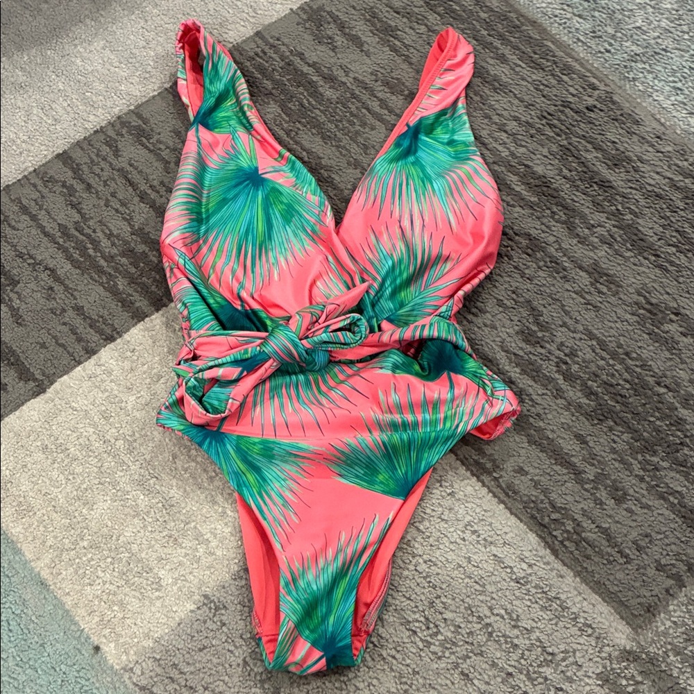 Victoria's Secret Pink and Green One Piece Swimsuit